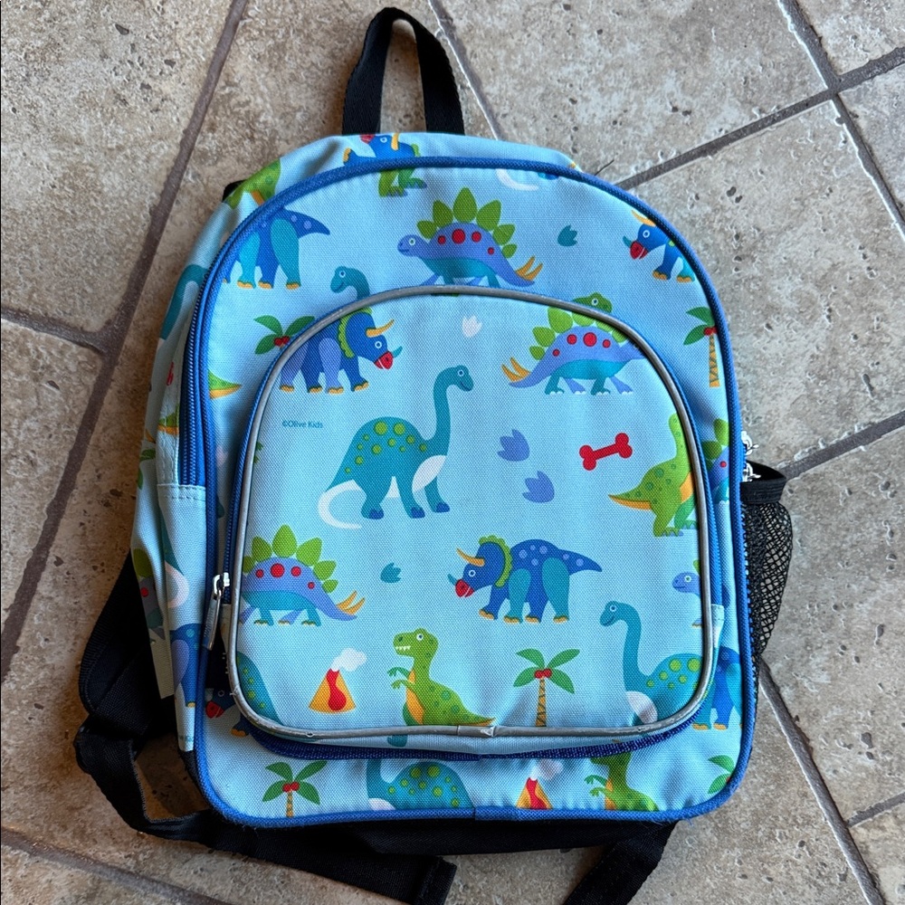 Wildkin Dinosaur Print Kids Preschool Backpack - Blue